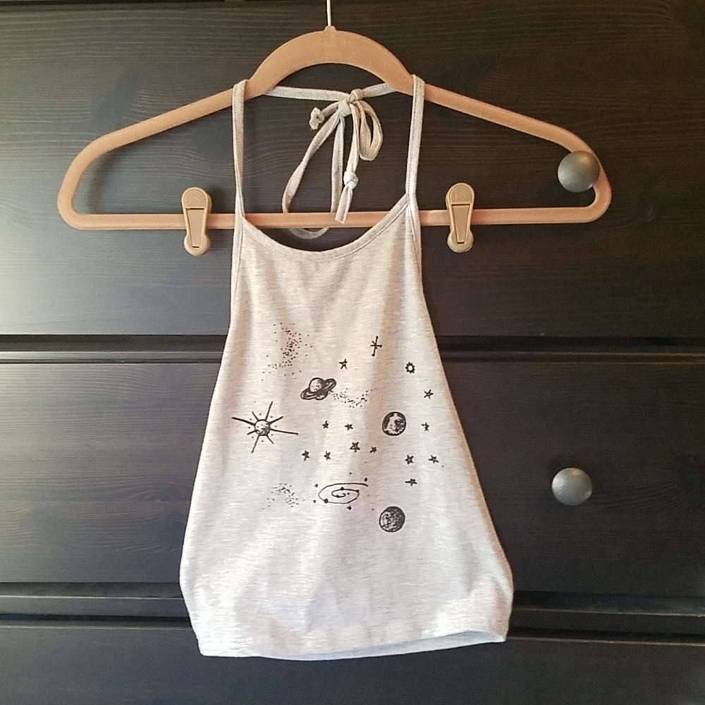 Gray crop top